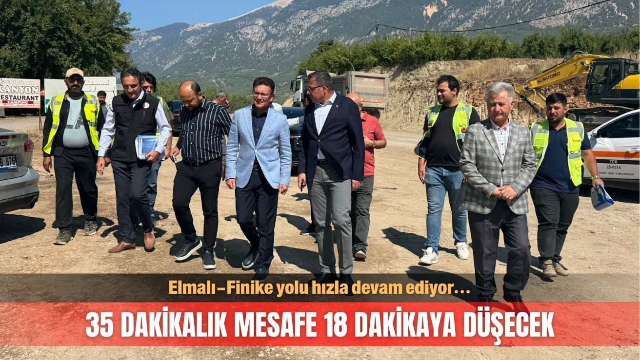 Elmalı-Finike yolu hızla devam ediyor...