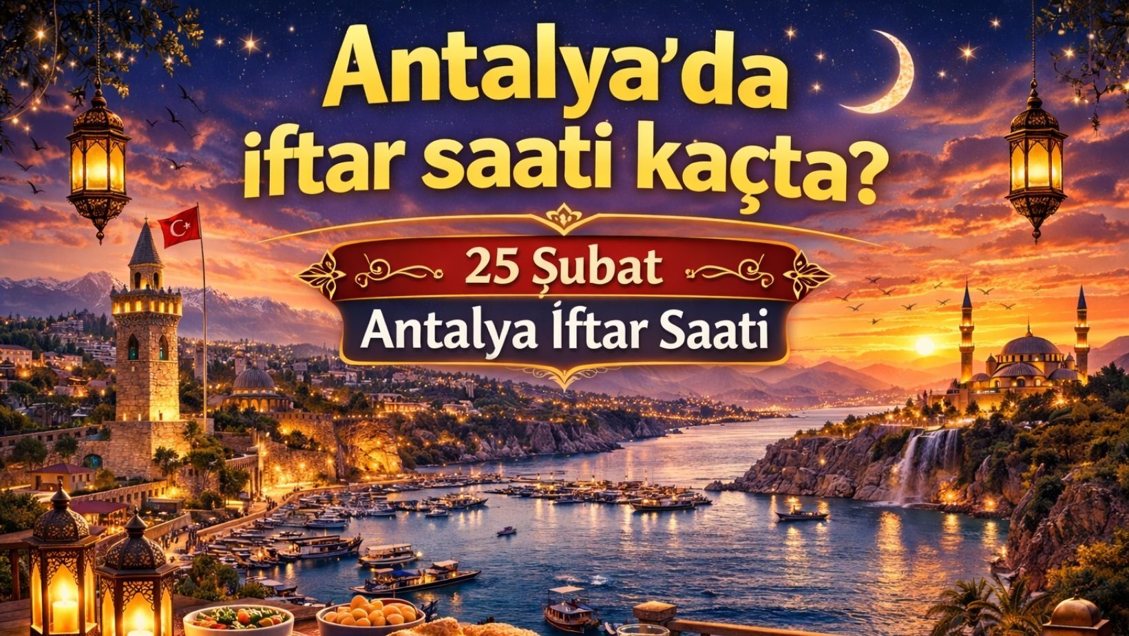 Antalya’da oruçlar ne zaman açılacak? 25 Şubat Antalya iftar vakti