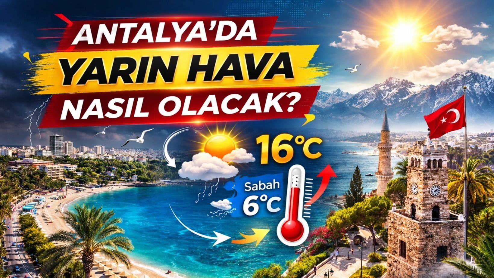Antalya'da 26 Şubat Perşembe günü hava nasıl olacak? Antalya hava durumu: Yağış bekleniyor mu?