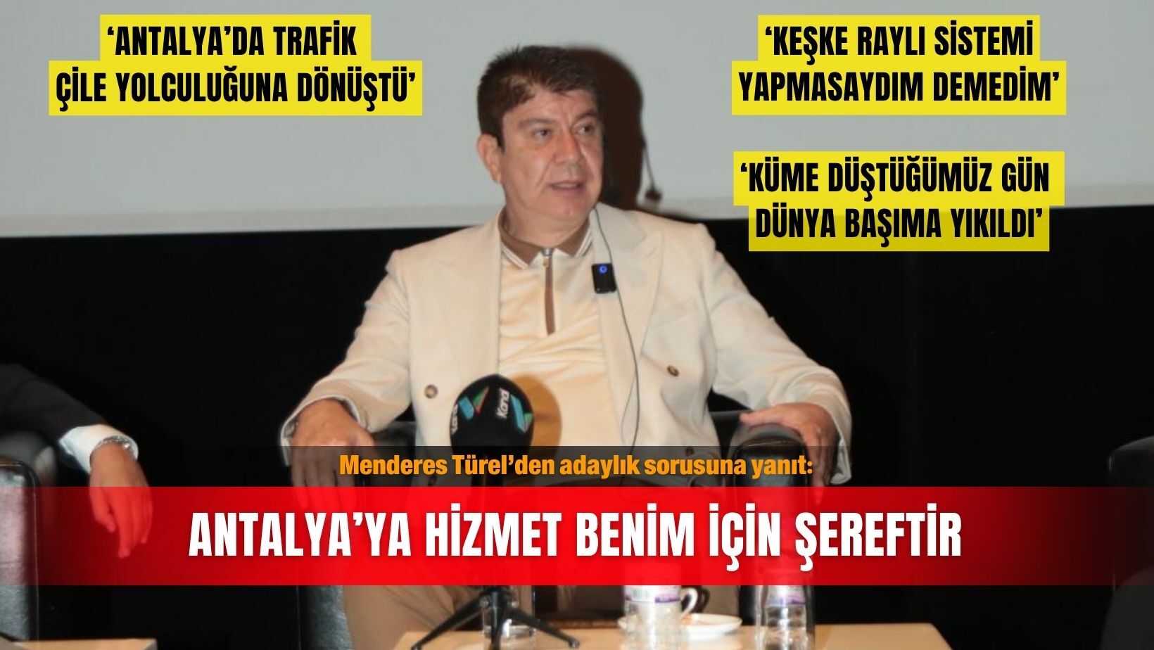 Menderes Türel’den adaylık sorusuna yanıt: Antalya’ya hizmet benim için şereftir