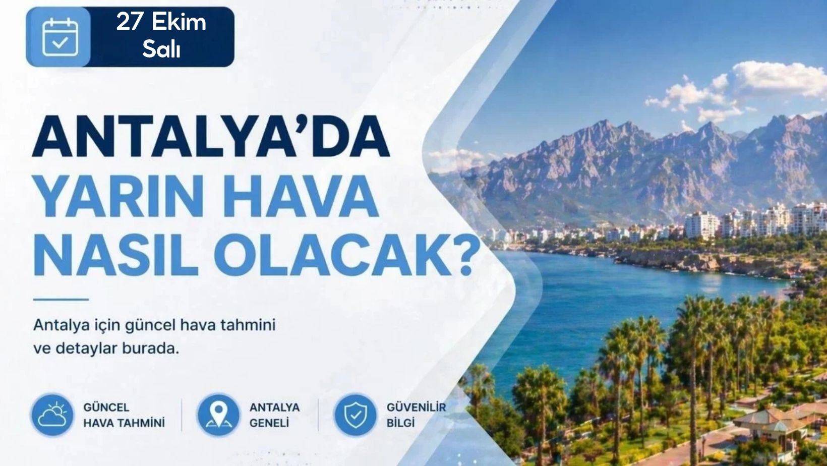 Antalya yine sağanak yağış etkisinde! 27 Ekim Salı Antalya hava durumu