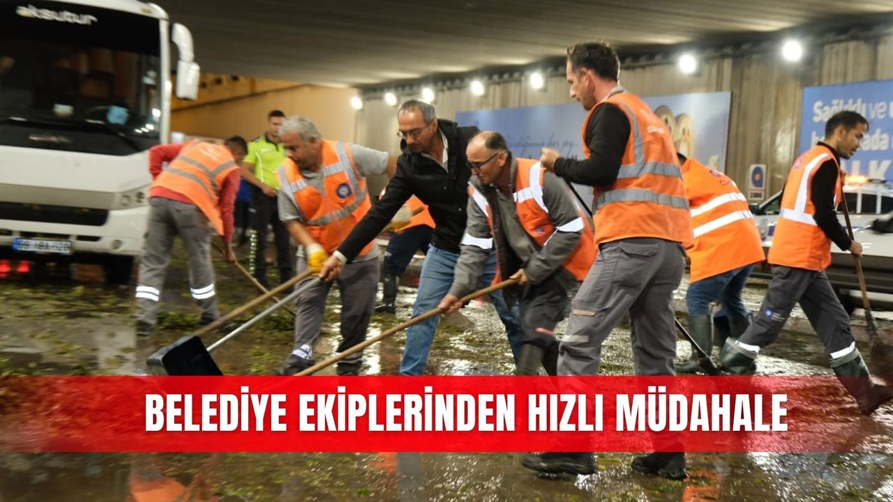 Belediye ekiplerinden hızlı müdahale
