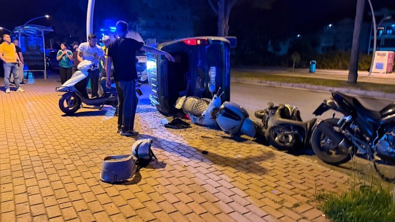 Otomobil takla attı, ortalık savaş alanına döndü