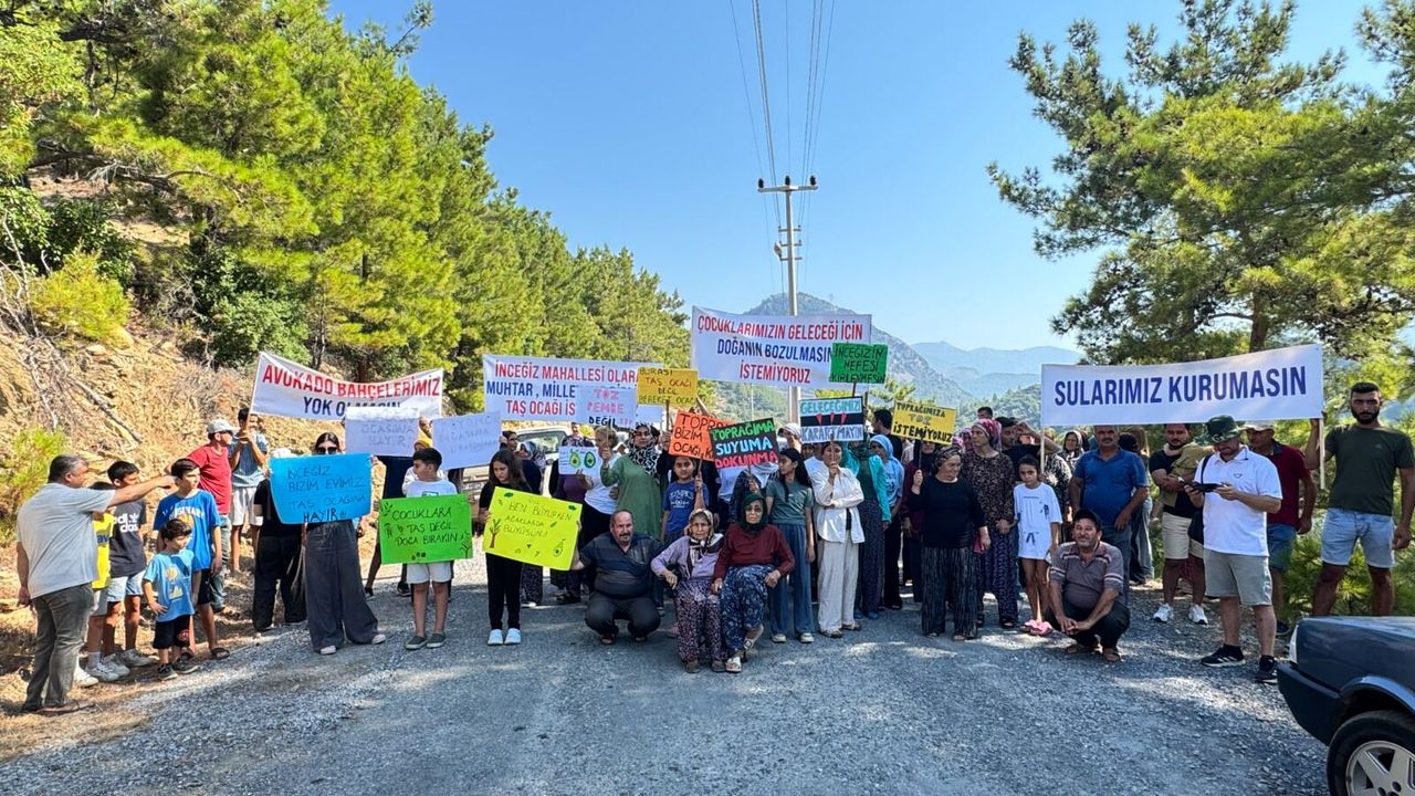 İnceğiz'de taş ocağına "ÇED Olumlu" kararı mahalleliyi ayağa kaldırdı