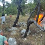 Kemer'den yangın sürüyor