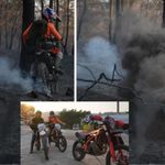 Motorlarını ateş savaşçıları için sürdüler