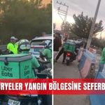 Motokuryeler yangın bölgesine seferber oldu