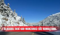 Alacabel'deki kar manzarası göz kamaştırdı
