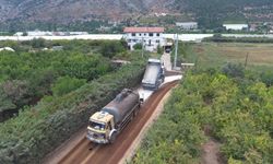 Finike’de asfalt çalışması  