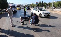 Ticari araca çarpan motosikletli yaralandı