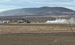 Isparta'da askeri helikopter düştü