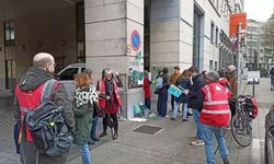 Çalışanlar greve gitti