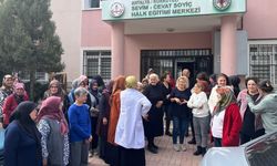 Halk eğitim merkezinde deprem tatbikatı