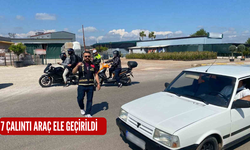  7 çalıntı araç ele geçirildi