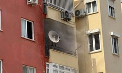 Balkondaki yangını itfaiye söndürdü