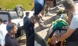 Öğrenci servisi takla attı: 13 yaralı