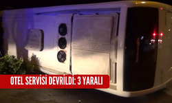 Otel servisi devrildi: 3 yaralı