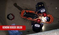 Kendini derede buldu