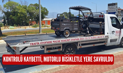 Kontrolü kaybetti, motorlu bisikletle yere savruldu