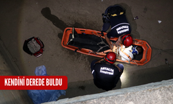 Kendini derede buldu