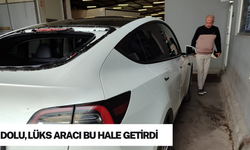 Dolu, lüks aracı bu hale getirdi