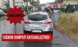 Yağmur rampayı kayganlaştırdı: 3 araç çarpıştı