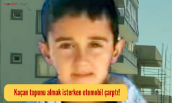 Kaçan topunu almak isterken otomobil çarptı!