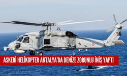 Askeri Helikopter Antalya’da denize zorunlu iniş yaptı