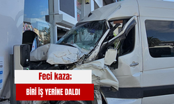 Feci kaza; Biri iş yerine daldı
