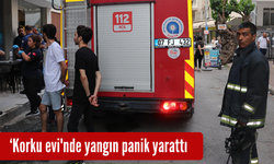 'Korku evi'nde yangın panik yarattı