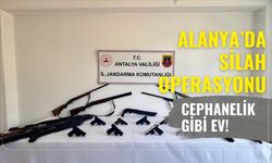 Alanya’da silah operasyonu: Cephanelik gibi ev!
