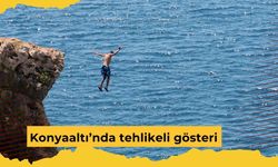 Konyaaltı’nda tehlikeli gösteri