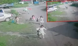 Bayramda korku dolu anlar: Kaçan boğa 5 çocuğu kovaladı