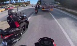 Tırı motosikletlerin üzerine sürdü
