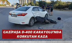Gazipaşa D-400 Karayolu'nda korkutan kaza