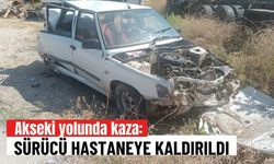 Akseki yolunda kaza: Sürücü hastaneye kaldırıldı