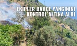 Ekipler bahçe yangınını kontrol altına aldı