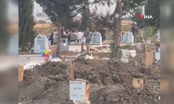 Mezarlıkta başlayan tartışma kavgaya dönüştü: O anlar kamerada