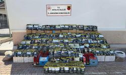 Antalya’da evde tütün deposu