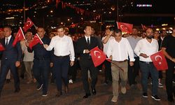 Alanya'da 15 Temmuz anma yürüyüşü