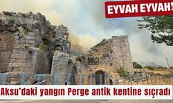 Aksu’daki yangın Perge antik kentine sıçradı: Eyvah eyvah