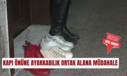 Kapı önüne ayakkabılık ortak alana müdahale