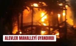 Alevler mahalleyi uyandırdı