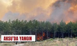Aksu’da yangın