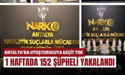 Antalya’da narkotik operasyonlarda 1 haftada 152 şüpheli yakalandı