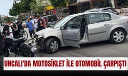 Uncalı'da motosiklet ile otomobil çarpıştı