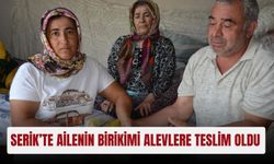 Serik’te ailenin birikimi alevlere teslim oldu