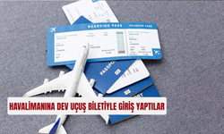 Havalimanına dev uçuş kartıyla giriş yaptılar! sosyal medyada gündem oldu