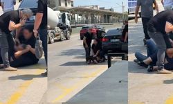 Eski eşinden kocasına meydan dayağı kamerada