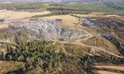 Çanakkale'de  yanan alanlar dronla görüntülendi